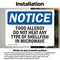 Signmission Food Allergy Do Not Heat Any Type Of Shellfish, 7 in W x Rectangle, Vinyl Decal OS-2PACK-NS-D-57-L-12810 - alternate 2